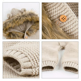 Chunky Knit Jumpsuit With Fur Trim