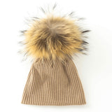 Ribbed Pom Pom Hat