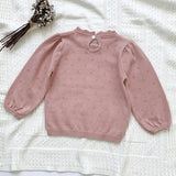 Hollow-out High Neck Sweater