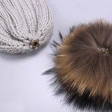 Double Pom Pom Knit Hat