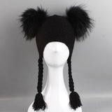 Crochet Double Pom Pom Hat