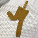 Ribbed Suspender Leggings