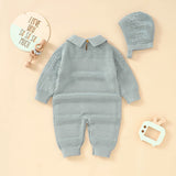 Cable Knit Jumpsuit With Matching Hat