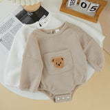 Waffled Pocket Bodysuit - Sand