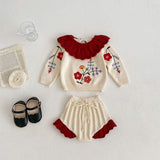 Embroidered Knit Set