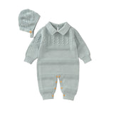 Cable Knit Jumpsuit With Matching Hat