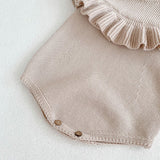 Ruffled Knit Romper