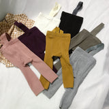 Ribbed Suspender Leggings