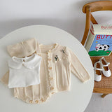 Knit Romper & Cardigan Set