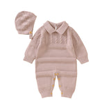 Cable Knit Jumpsuit With Matching Hat