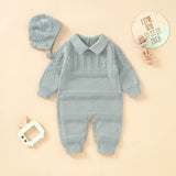 Cable Knit Jumpsuit With Matching Hat
