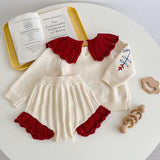 Embroidered Knit Set