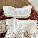 Ruffled Collar Muslin Romper