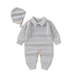Cable Knit Jumpsuit With Matching Hat