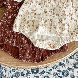 Ruffled Collar Muslin Romper