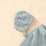 Cable Knit Jumpsuit With Matching Hat