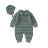 Cable Knit Jumpsuit With Matching Hat